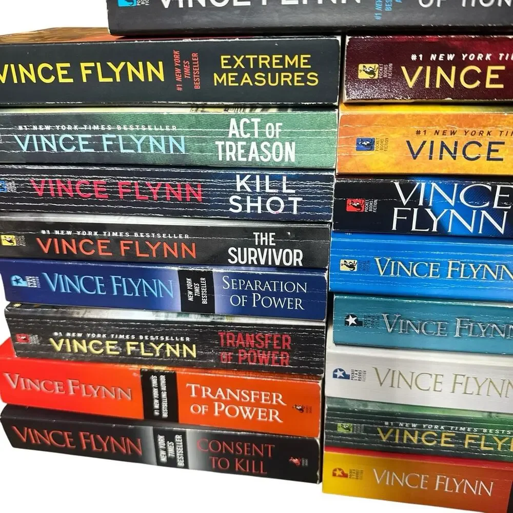 Vince Flynn Lot of 17 Paperback Books Mitch Rapp Transfer of Power Novels